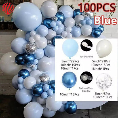 HK balloons 1st Birthday Decorations For Boys - Large Birthday Decorations for Baby Boy 1 Year | Blue First Birthday Decorations for Boy | Blue Balloons for 1st Birthday Decorations