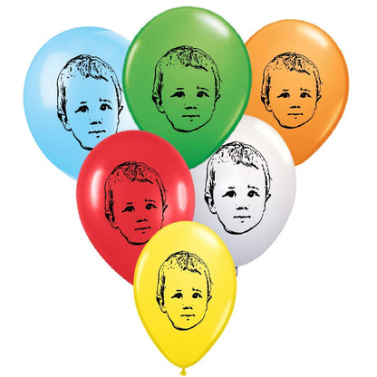 HK Balloons Personalized/Customized Photo Printed Birthday Party balloons of Birthday Boy/Girl (Pack of 50) (Photo Printed)